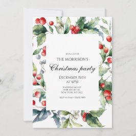 Invitación Fiesta de Navidades de Holiday Holly