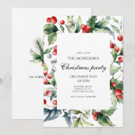 Invitación Fiesta de Navidades de Holiday Holly