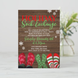 Invitación Fiesta de Navidades de intercambio de golpes de va