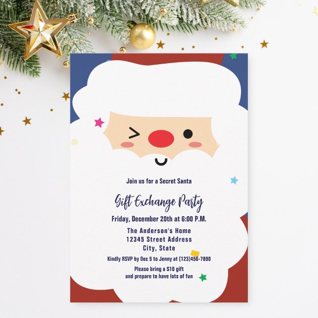 Invitación Fiesta de Navidades de intercambio de regalos secr (Subido por el creador)