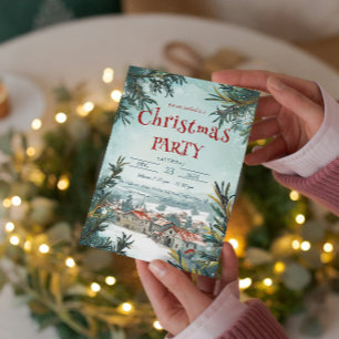 Invitación Fiesta de Navidades de invierno al aire libre