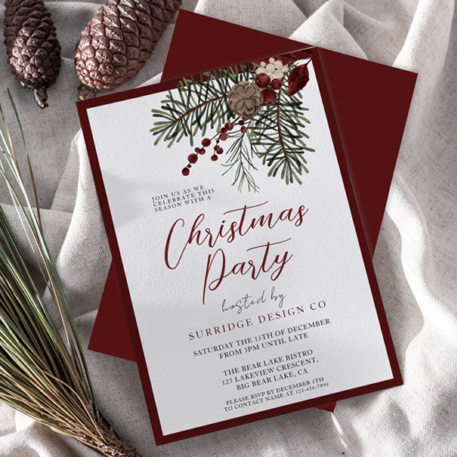 Invitación Fiesta de Navidades de invierno Berries en escritu (Subido por el creador)