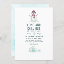 Invitación Fiesta de Navidades de invierno de estilo vintage
