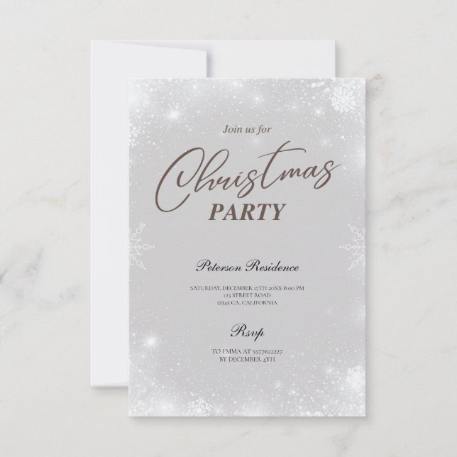 Invitación Fiesta de Navidades de invierno de la marina de pi (Anverso)