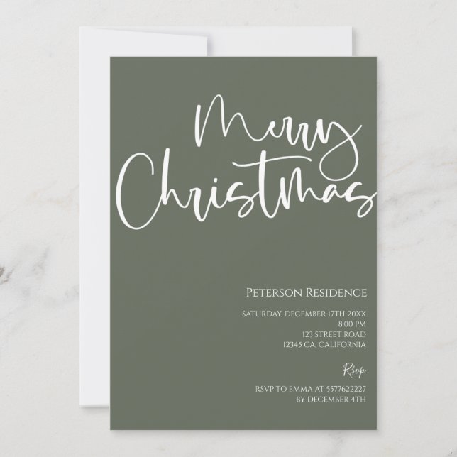 Invitación Fiesta de Navidades de invierno de la marina de pi (Anverso)