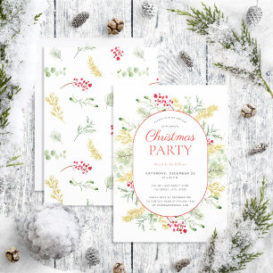 Invitación Fiesta de Navidades de invierno de la moderna temp