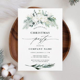 Invitación Fiesta de Navidades de invierno de las flores de e