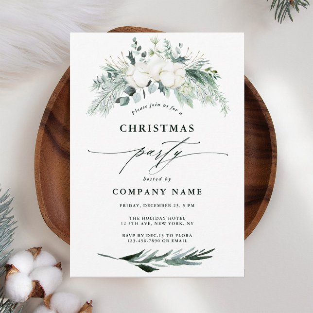 Invitación Fiesta de Navidades de invierno de las flores de e (Subido por el creador)