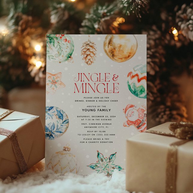 Invitación Fiesta de Navidades de jingle y mingle festivo (Subido por el creador)