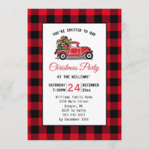 Fiesta de Navidades de juguetes de camionetas roja