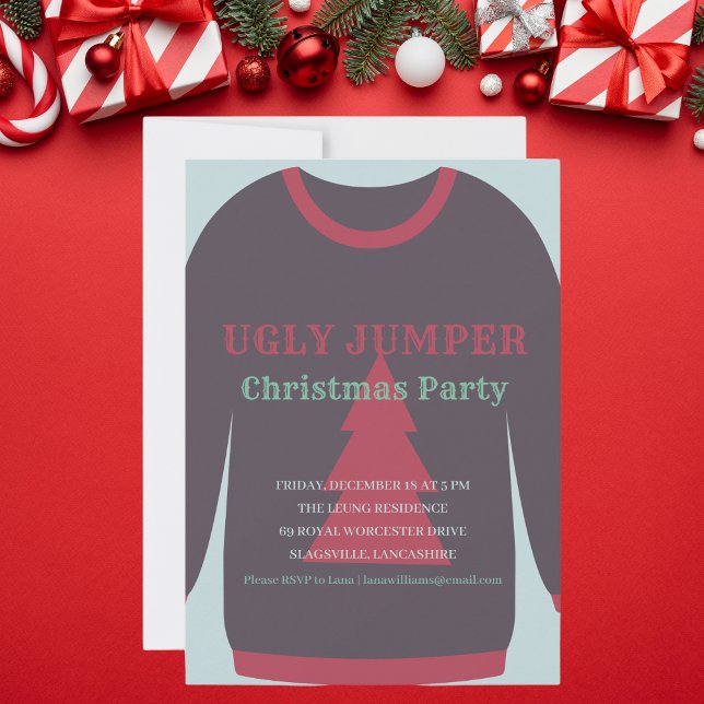 Invitación Fiesta de Navidades de jumper feo (Subido por el creador)