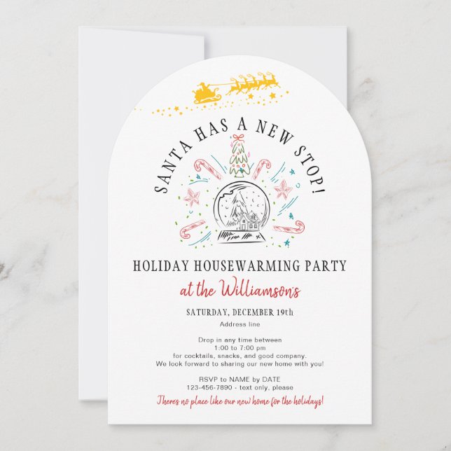 Invitación Fiesta de Navidades de la Casa Abierta con Calenta (Anverso)