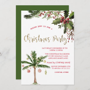 Invitación Fiesta de Navidades de la empresa Holly Berries Pa