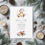 Invitación Fiesta de Navidades de la Festividad de Winter Won<br><div class="desc">Esta hermosa invitación a la fiesta de los Navidades presenta un encantador diseño de acuarela con pino y abeto verde, resaltado por bayas rojas y azules, perfecto para una celebración de vacaciones de invierno. El diseño elegante y rústico le da la sensación de estar en un Navidad de bosques, ideal...</div>