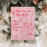 Invitación Fiesta de Navidades de la lista de Navidades dibuj<br><div class="desc">A cualquiera que planee una fiesta de vacaciones le encantarán nuestros objetos con un encantador tema de ilustracion de Navidades hechos a mano. Este Fiesta Navidad invita a combinar sin esfuerzo la elegancia festiva con la practicidad. El diseño ilustrado a mano añade un toque de calidez y capricho, perfecto para...</div>