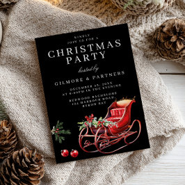 Invitación Fiesta de Navidades de la oficina de Santa Sleigh