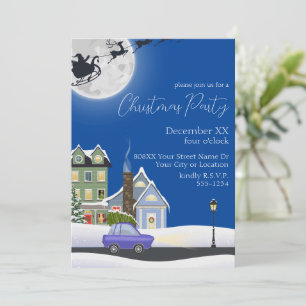 Invitación Fiesta de Navidades de la Villa de Invierno Azul