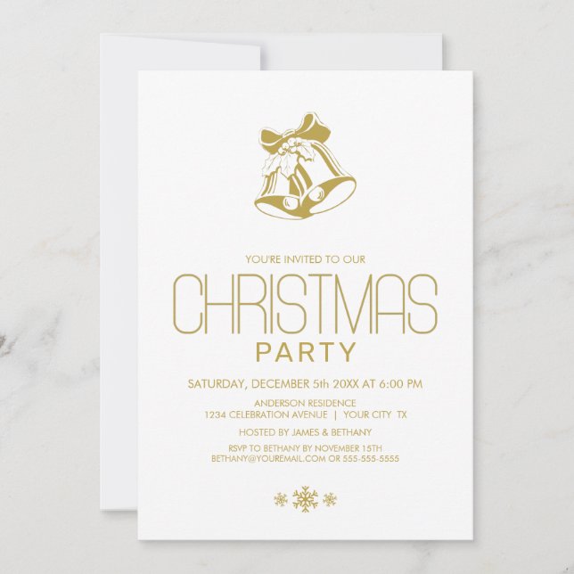 Invitación Fiesta de Navidades de las campanas de oro (Anverso)