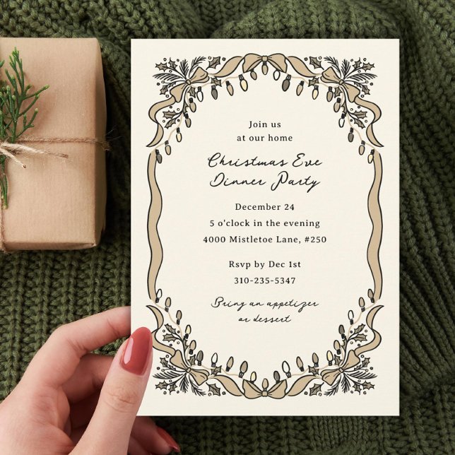 Invitación Fiesta de Navidades de las cintas de vídeo de colo (Subido por el creador)