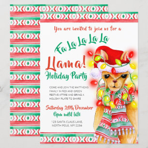 Invitación Fiesta de Navidades de Llama