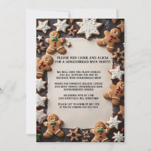 Invitación Fiesta de Navidades de los hombres de jengibre