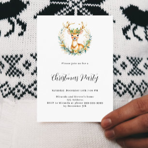 Invitación Fiesta de Navidades de lujo nórdicos y sencillos d