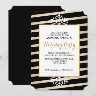 Invitación Fiesta de Navidades de Negros y Oro