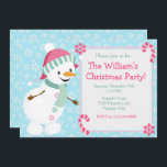 Invitación Fiesta de Navidades de nieve rosa y azul<br><div class="desc">Pintura de Fiesta de Navidades de nieve rosa y azul,  de PrettyGrafik</div>
