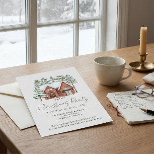 Invitación Fiesta de Navidades de nórdicos de nevadas de gran