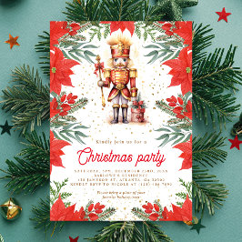 Invitación Fiesta de Navidades de Nutcracker Holiday Greenery