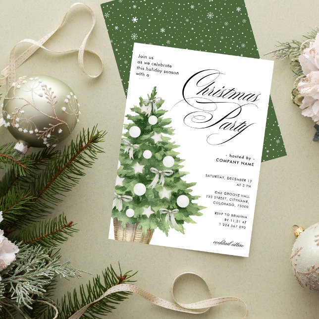 Invitación Fiesta de Navidades de oficina de empresas de árbo (Subido por el creador)