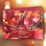 Invitación Fiesta de Navidades de Ornament de Estrella Roja<br><div class="desc">Un adorno rojo de árbol de Navidad aparece en las invitaciones de la fiesta de los Navidades. Asegúrese de comprobar dos veces su pedido antes de añadirlo a su carrito,  ya que lo que ve en la pantalla es lo que se va a imprimir. COINCIDIENDO elementos de nuestra colección.</div>