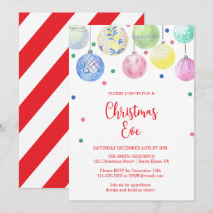 Invitación Fiesta de Navidades de Ornament de vacaciones