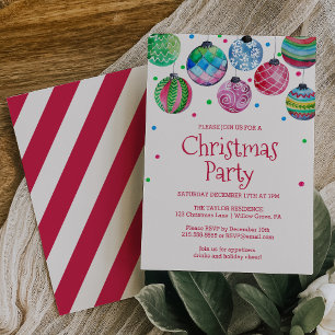 Invitación Fiesta de Navidades de Ornament de vacaciones