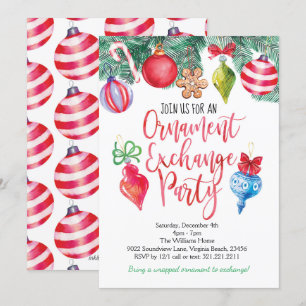 Invitación Fiesta de Navidades de Ornament Exchange