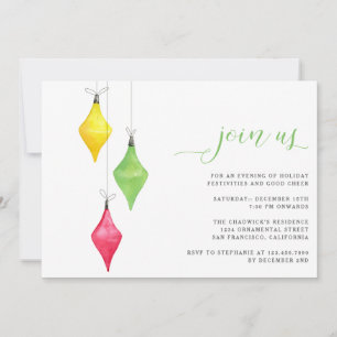 Invitación Fiesta de Navidades de ornamentos acuáticos modern