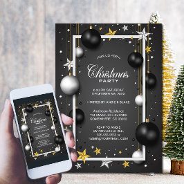 Invitación Fiesta de Navidades de Ornamentos de Navidad Moder