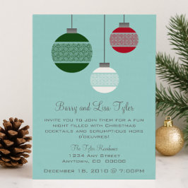 Invitación Fiesta  de Navidades de ornamentos elegantes