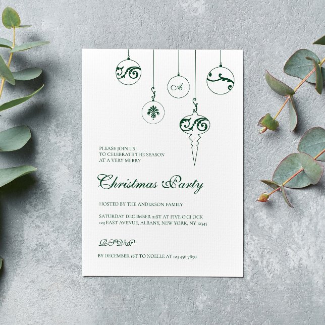 Invitación Fiesta de Navidades de ornamentos en baudible de m (Subido por el creador)