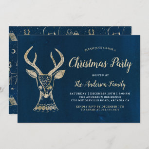 Invitación Fiesta de Navidades de oro de la Marina Deer Water