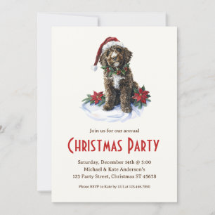 Invitación Fiesta de Navidades de Perro de Agua de Portugal S