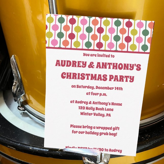 Invitación Fiesta de Navidades de Personalizados de patrones  (Subido por el creador)