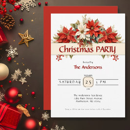Invitación Fiesta de Navidades de Poinsettias