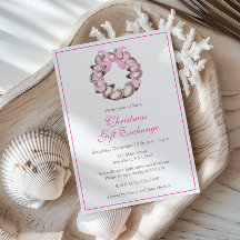 Fiesta de Navidades de Preppy Coastal Oyster Bow W