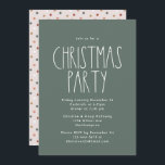 Invitación Fiesta de Navidades de Punto de Boho Polka Verde<br><div class="desc">Esta invitación a una fiesta de Navidades boho polka dot es perfecta para su moderno saludo de vacaciones inspirado en una casa de campo bohemia. El clásico estilo rústico pero delicado le da un aspecto de época muy seductor, al mismo tiempo que lo mantiene tierno y sencillo. Los puntos de...</div>