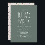 Invitación Fiesta de Navidades de Punto de Boho Polka Verde<br><div class="desc">Esta invitación a una fiesta de Navidades boho polka dot es perfecta para su moderno saludo de vacaciones inspirado en una casa de campo bohemia. El clásico estilo rústico pero delicado le da un aspecto de época muy seductor, al mismo tiempo que lo mantiene tierno y sencillo. Los puntos de...</div>