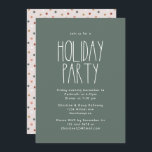 Invitación Fiesta de Navidades de Punto de Boho Polka Verde<br><div class="desc">Esta invitación a una fiesta de Navidades boho polka dot es perfecta para su moderno saludo de vacaciones inspirado en una casa de campo bohemia. El clásico estilo rústico pero delicado le da un aspecto de época muy seductor, al mismo tiempo que lo mantiene tierno y sencillo. Los puntos de...</div>
