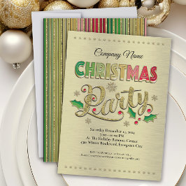 Invitación Fiesta de Navidades de Red Green Gold