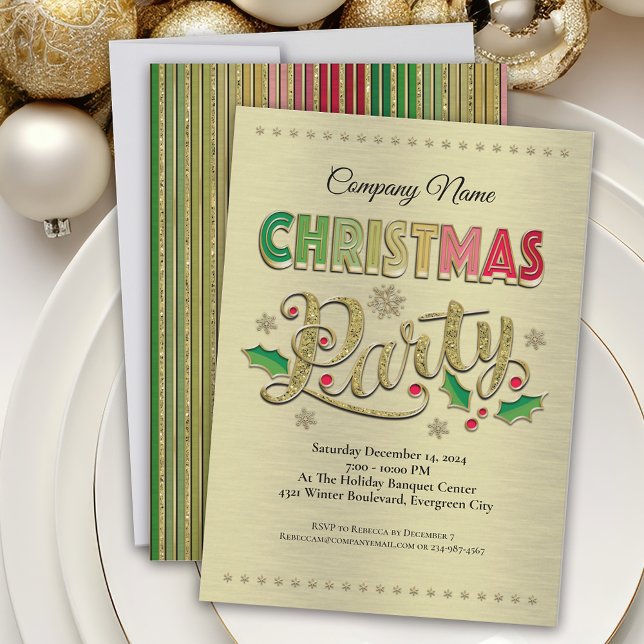 Invitación Fiesta de Navidades de Red Green Gold (Subido por el creador)