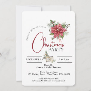 Invitación FIESTA de NAVIDADES de RED POINSETTIA